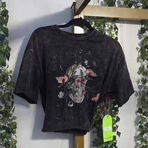 Edgy Black Graphic Women's Tee